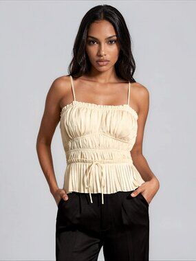 Adelyn Rae Shawna Pleated Cami Top